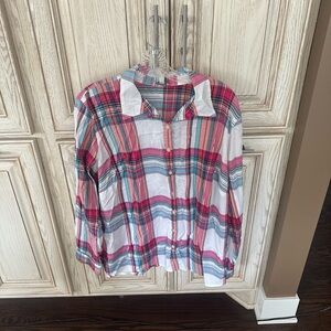Talbots Woman plaid blouse